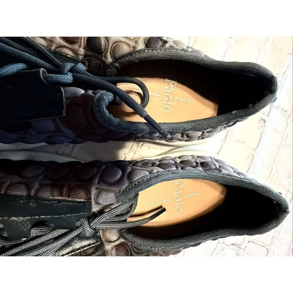 Linea Paolo Women's Size 6 Fashion Trainers Camo Bubble Fabric Sporty Athleisure - Picture 10 of 13